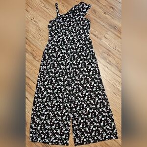 Danny & Nicole Floral Black Jumpsuit